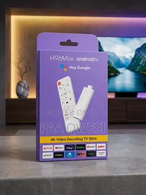 H96Max Android TV Stick With Remote