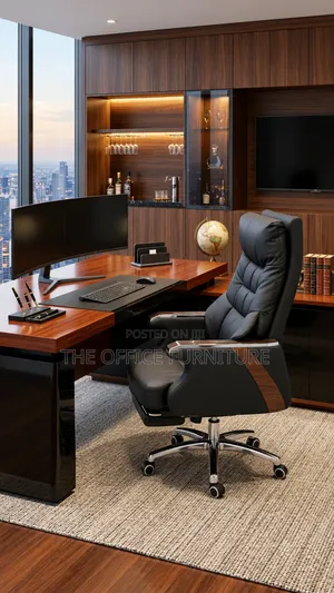Black Faux Leather Chair
