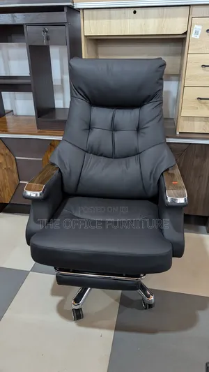 Black Faux Leather Chair