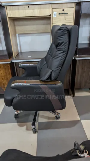 Black Faux Leather Chair