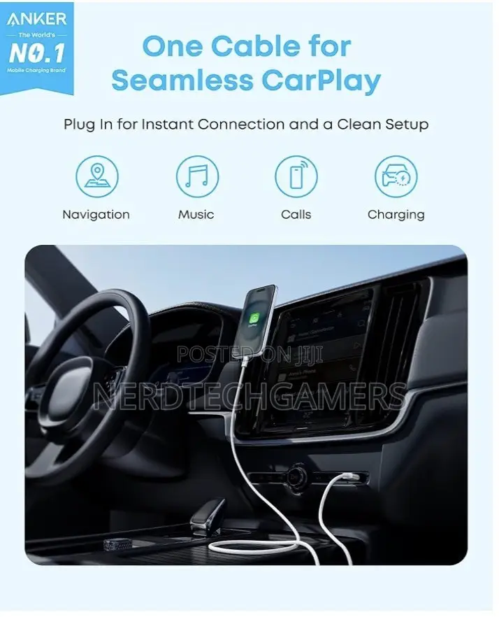 ANKER USB-A to USB-C 6ft 60w