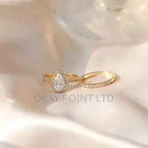 Pure Sterling Silver Bridal Ring Set