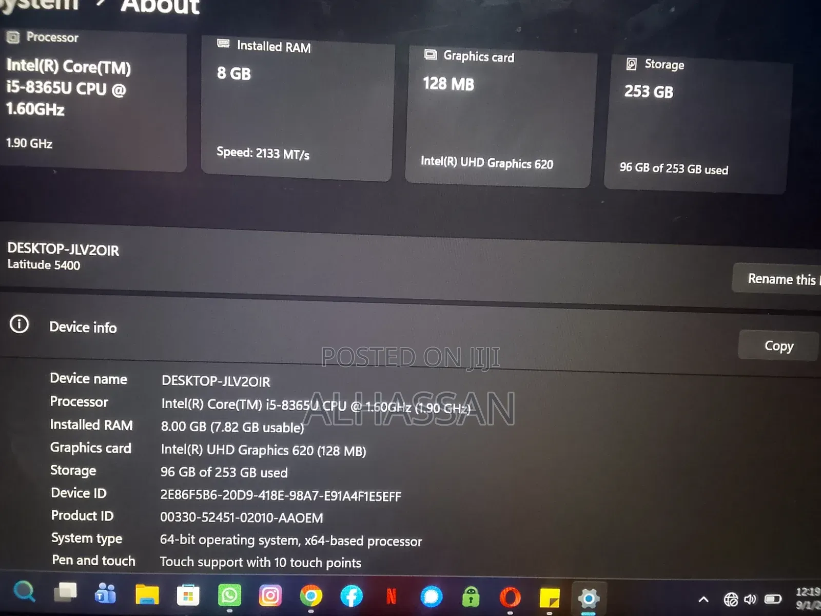 Laptop Dell Latitude 5400 8GB Intel Core i5 SSD 256GB
