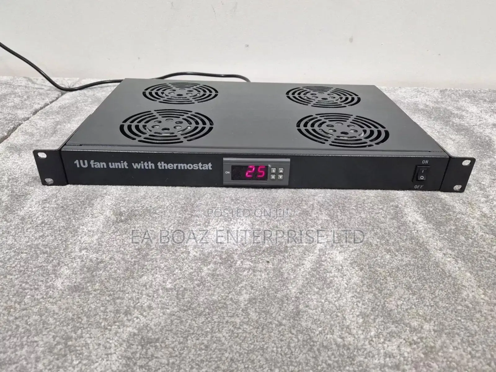 1u Fan Unit Thermostat - 4 Way Digital / Sensor Mount Fan Tray