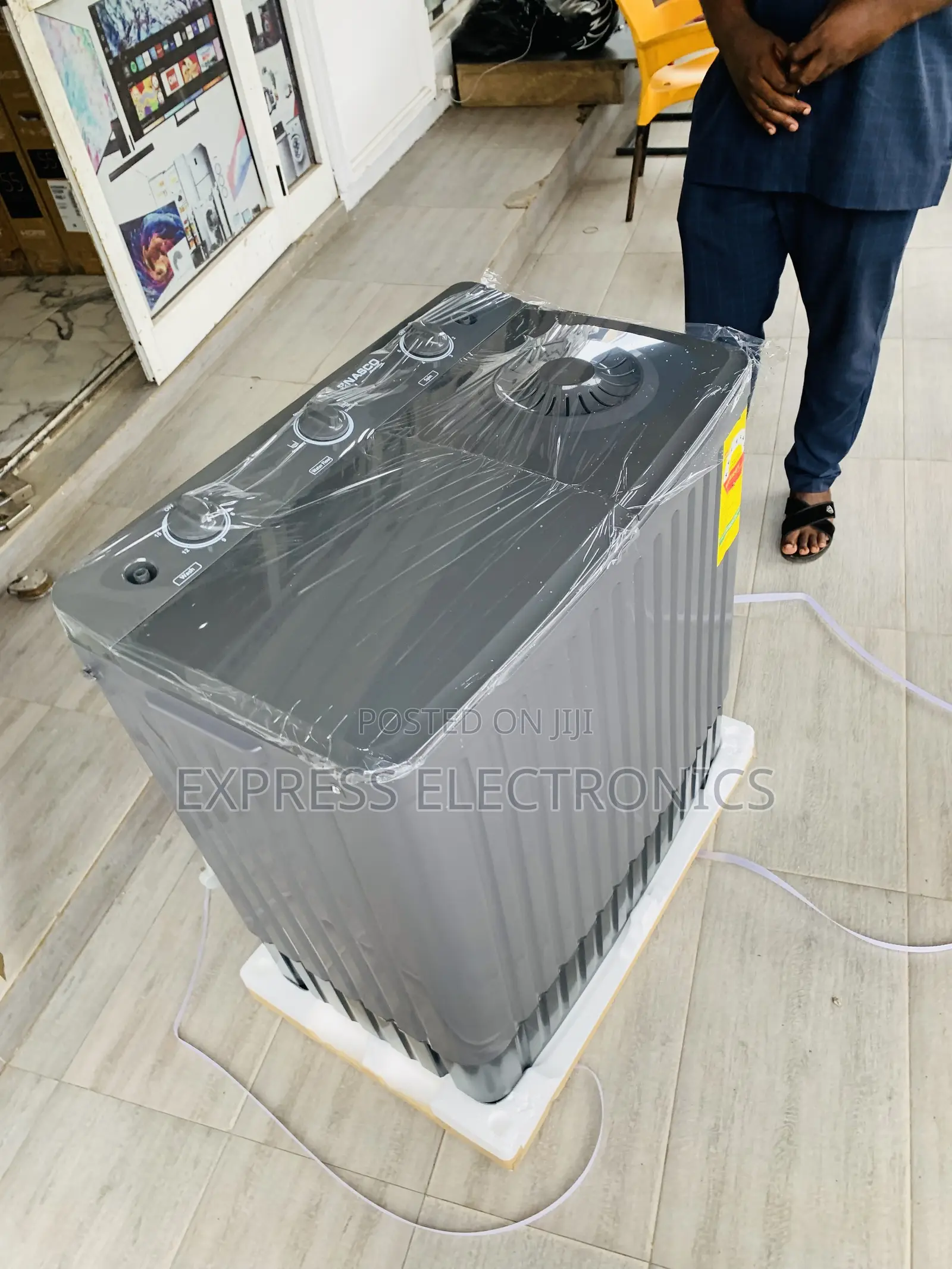 Call for the Nasco NASTT-JS11011kg Twin Tub Semi-Auto Washing Machine