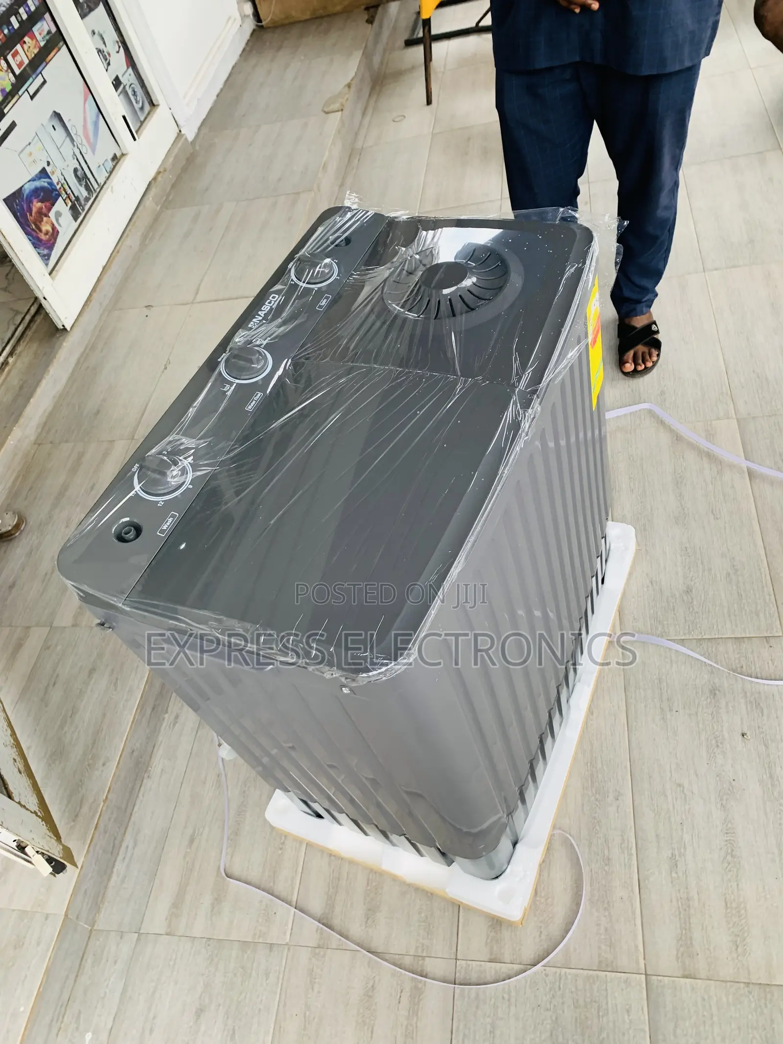 Call for the Nasco NASTT-JS11011kg Twin Tub Semi-Auto Washing Machine