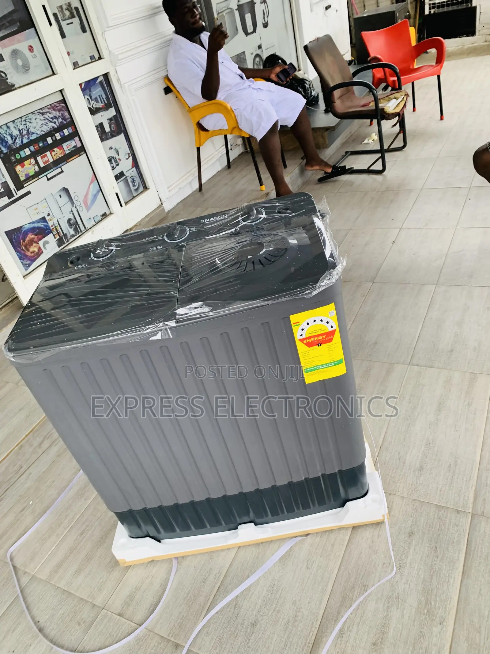 Nasco NASTT-JS110 11kg Twin Tub Semi-Automatic Washing Machine
