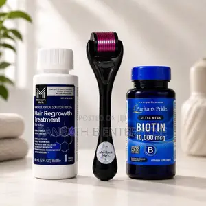 Member’s Mark Minoxidil 5% + Biotin 10,000 MCG + Microneedling Roller