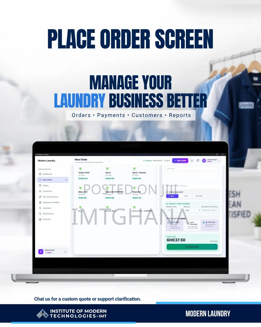 Laundry Management Software for Laundry Dry Cleaning Businesses