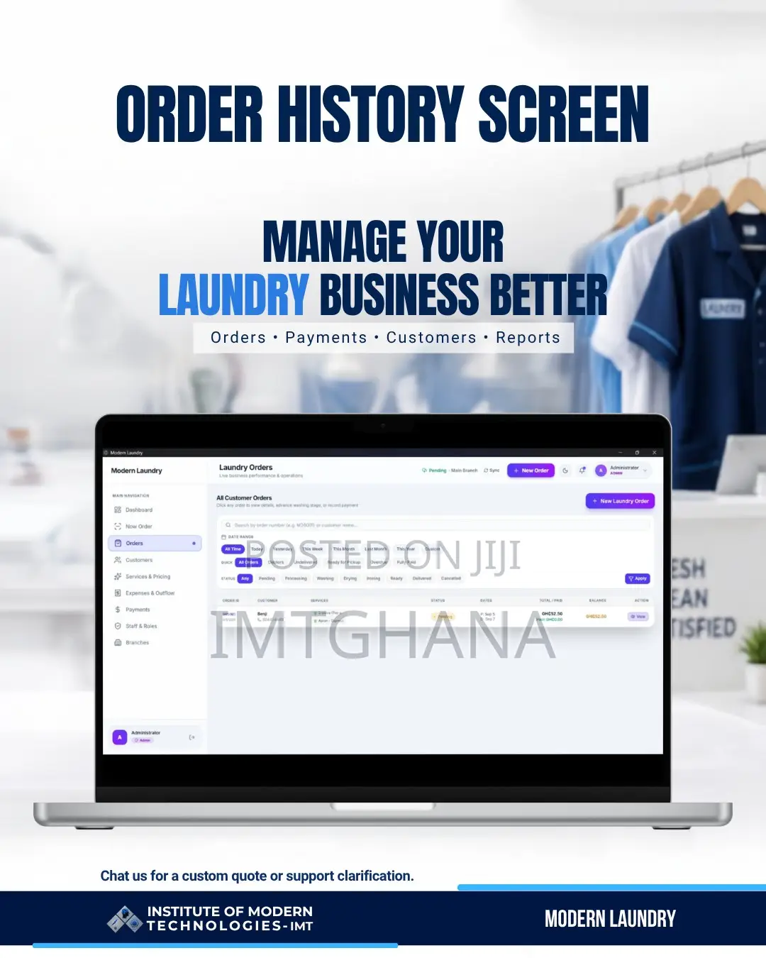 Laundry Management Software for Laundry Dry Cleaning Businesses