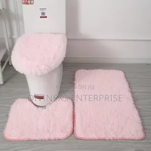 3PCS Toilet Fluffy Carpet Set