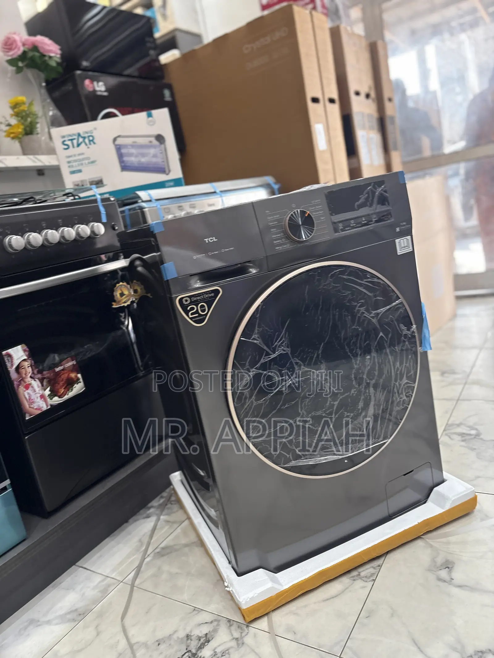 Super TCL 10kg Front Load Full Auto 10kg Wash Dry(Gray)