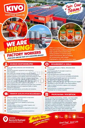 Kivo Company Needs Urgent Workers