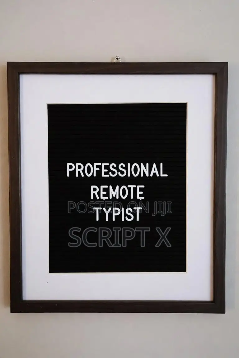 Professional Remote Typist.