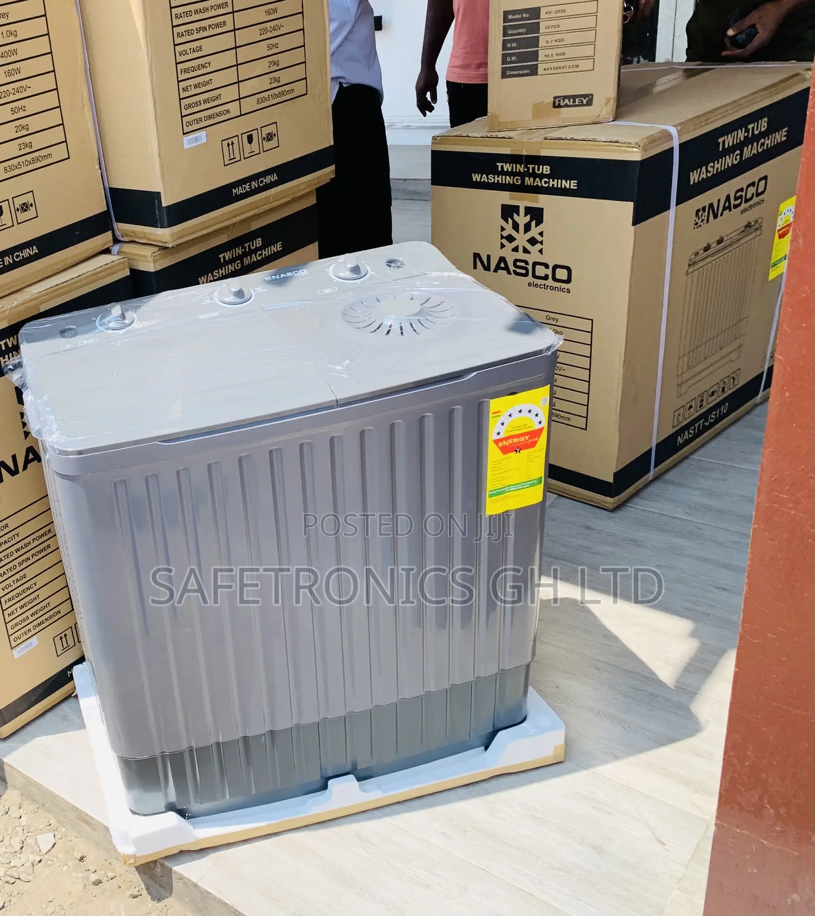Check Out Grey Nasco 11KG Twin Tub Washing Machine NAS-11-TW
