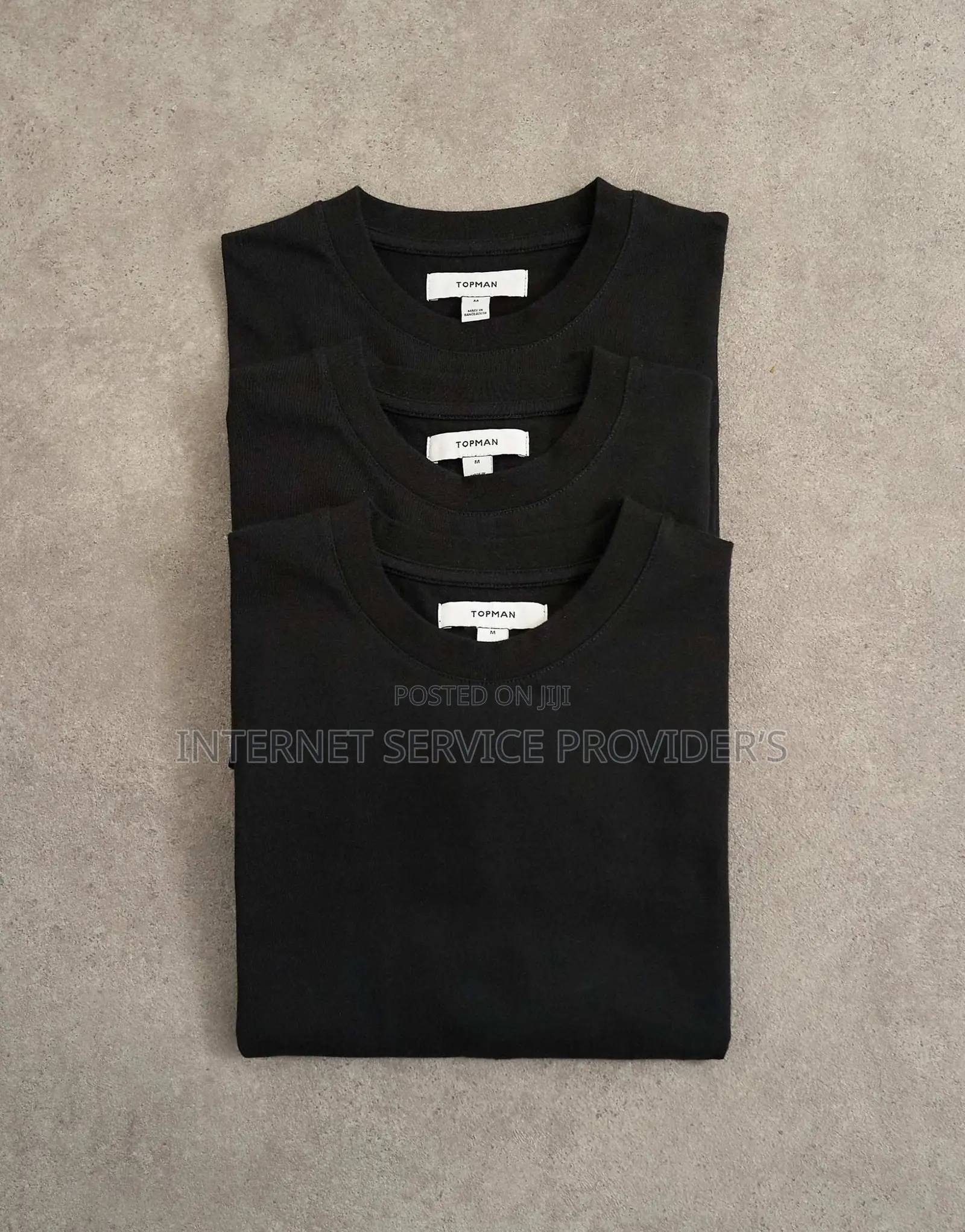 Topman 3 Pack Classic Fit T-Shirt in Black