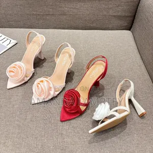 Floral-Top Heels