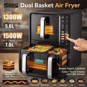 Hoffmans HM-801 Digital Air Fryer – 5L 7L Touch Control