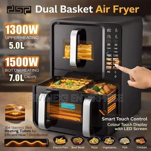 Hoffmans HM-801 Digital Air Fryer – 5L 7L Touch Control