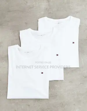 Tommy Hilfiger Signature Essential Flag Logo 3 Pack T-Shirt in White