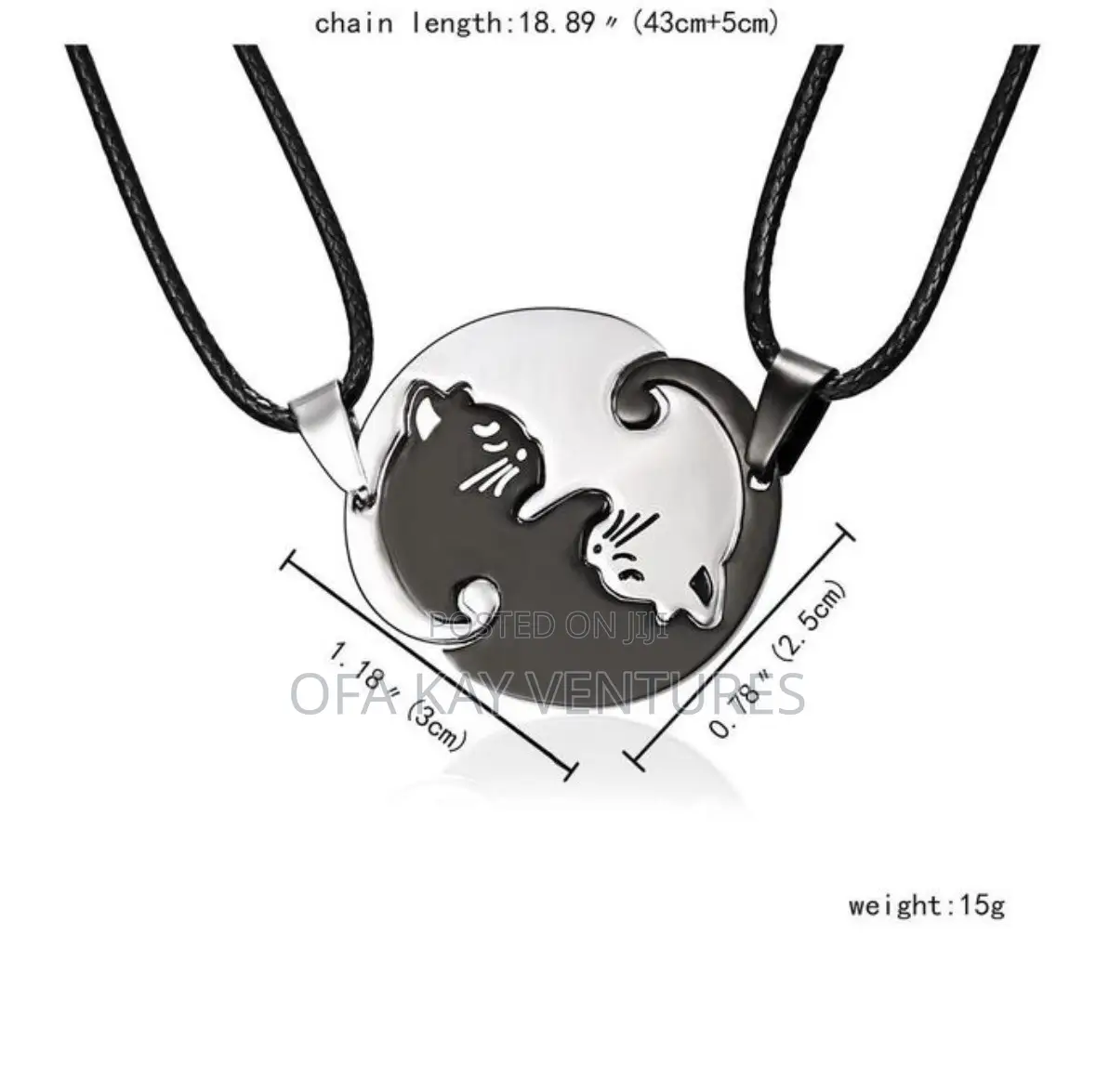 Cat Couple Love Necklace