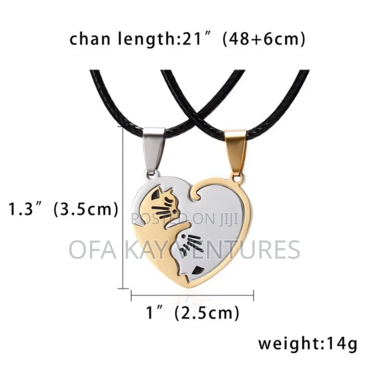 Cat Couple Love Necklace