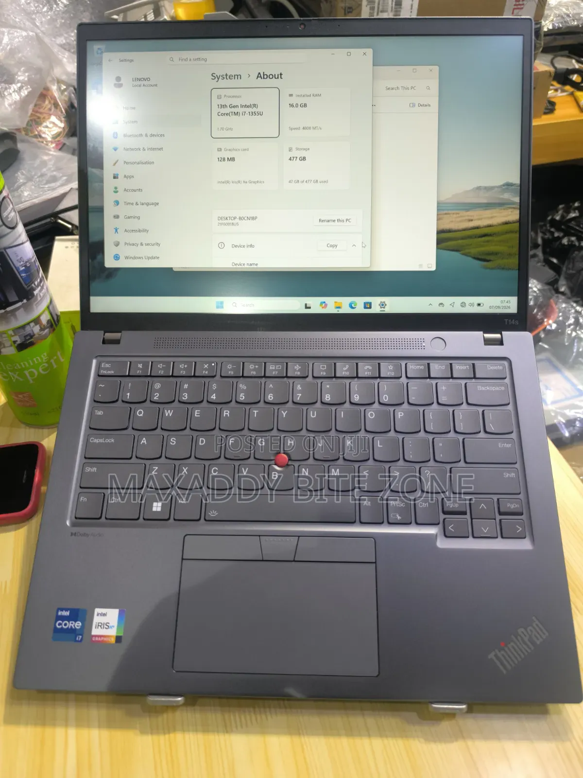 Laptop Lenovo ThinkPad T14s G4 16GB Intel Core i7 SSD 512GB