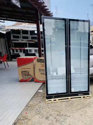 Eco Friendly Pearl 690L Glass Display Double-Door PVC-801-27AA Fridge
