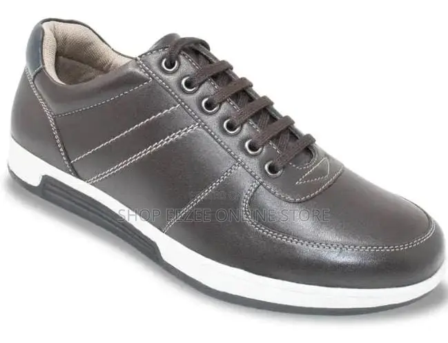 Pegasus Leather Wide Fit Trainers