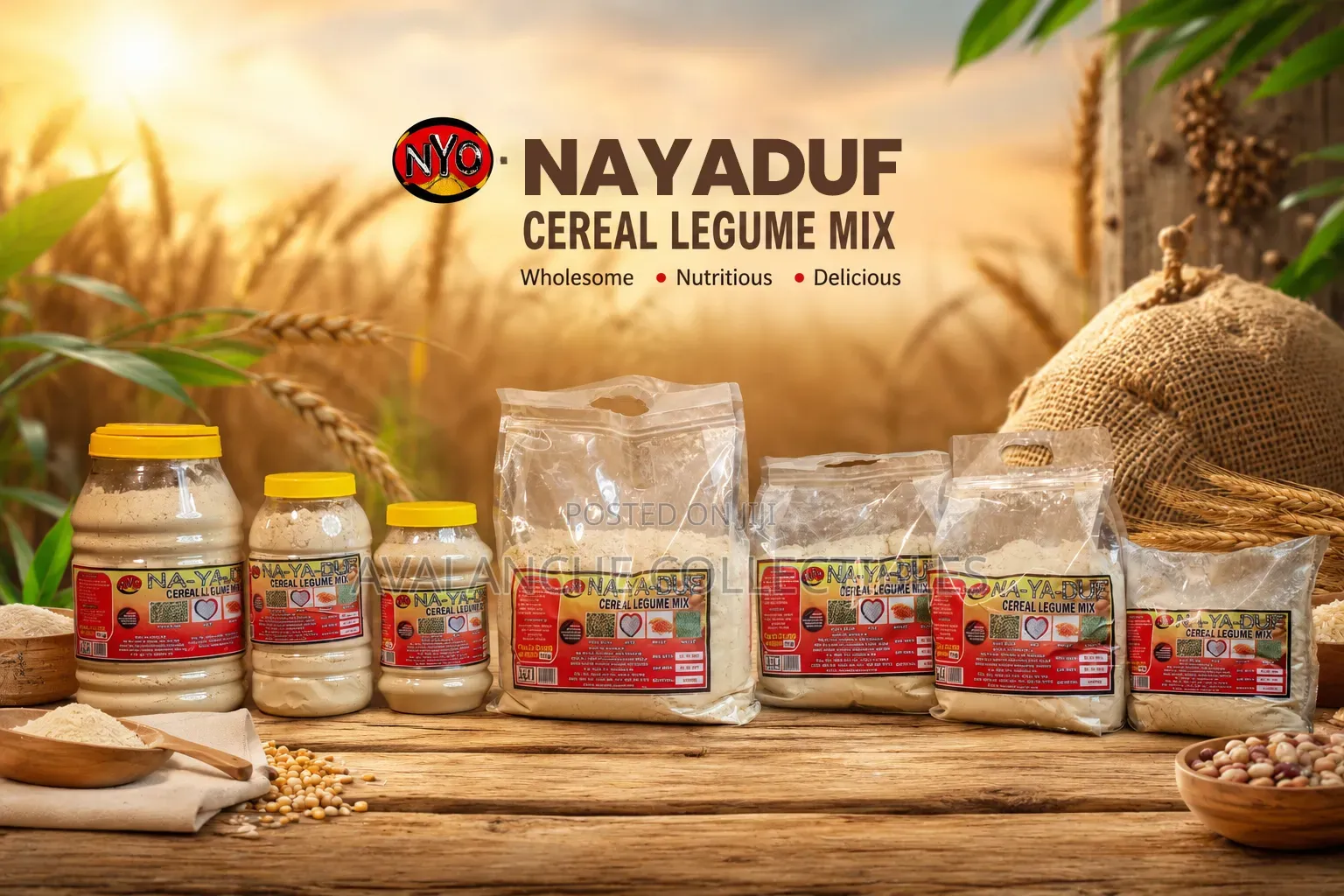 Naya Duff Tom Brown and Rice and Wheat Cereal Mix .