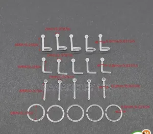 1pc Clear Retainer Jewelry Nose Lip Ear Sensitive Skin Work MRI School