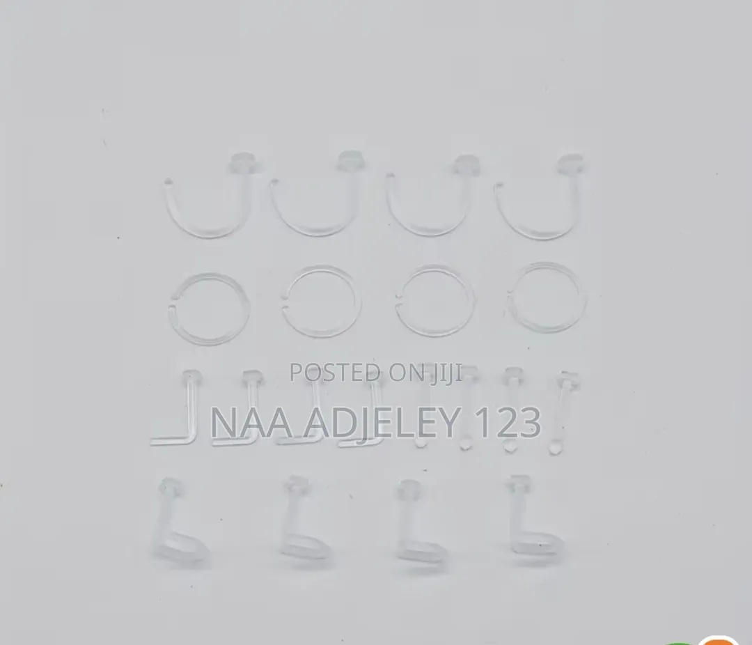 1pc Clear Retainer Jewelry Nose Lip Ear Sensitive Skin Work MRI School