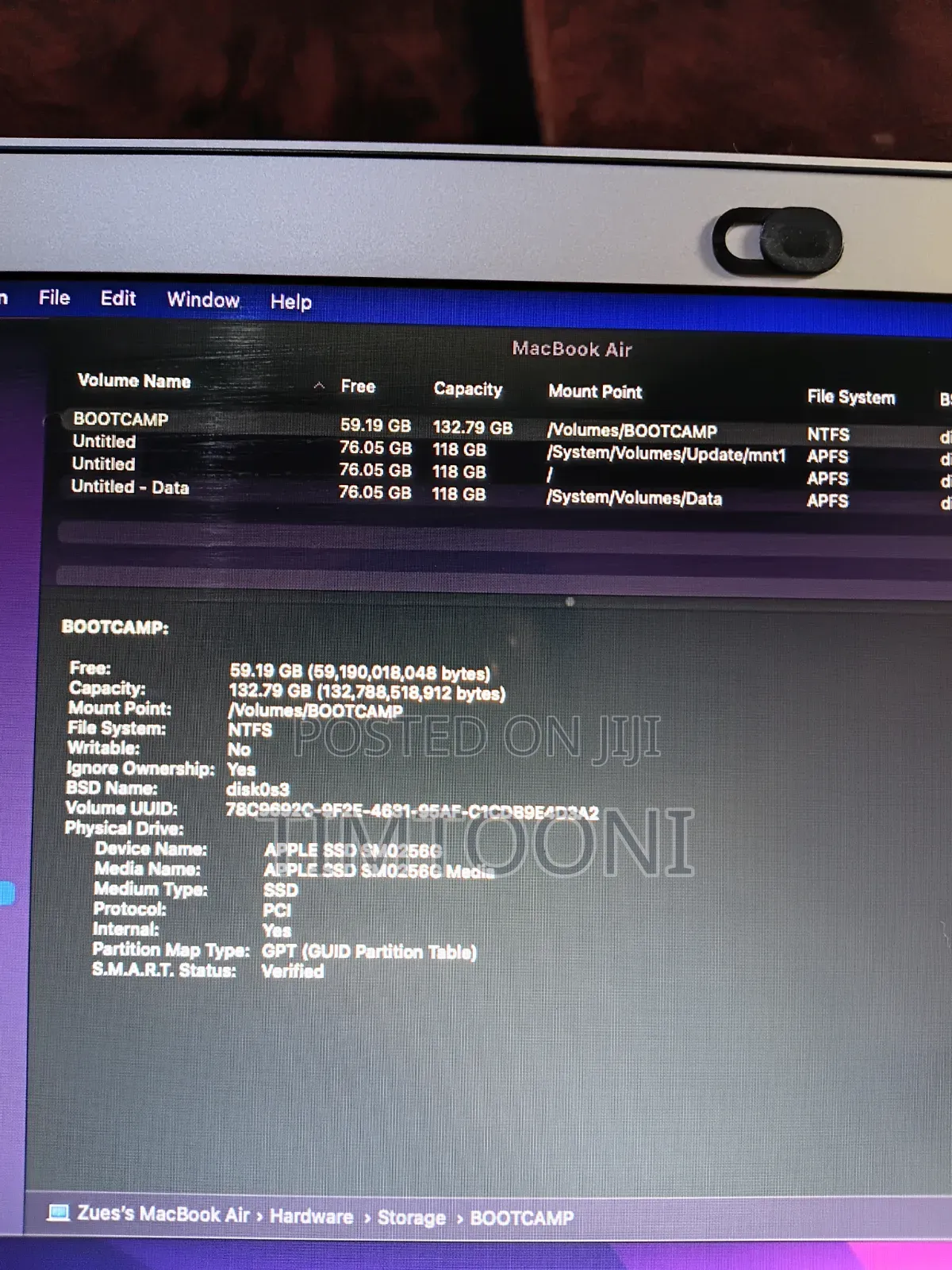 Laptop Apple MacBook Air 2017 8GB Intel Core i5 SSD 256GB