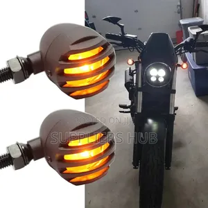 2pc Motorbike Signal Indicator Lights With Bulbs, Clamp and Screws