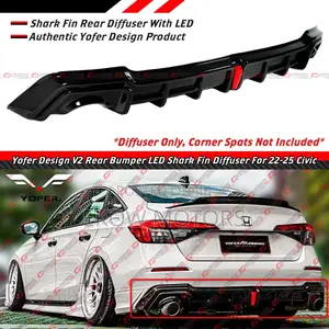 2022-2025 Civic Back Bumper Diffuser With Brake Light