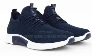 Crosshatch Breathable Sneakers - Navy Blue