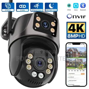 8MP 2 LENS Wireless Solar Camera Outdoor Battery IP, Iscee