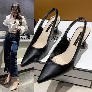 Quality Pointed-Toe Slingback With Coned Heels Style Fast Delivery