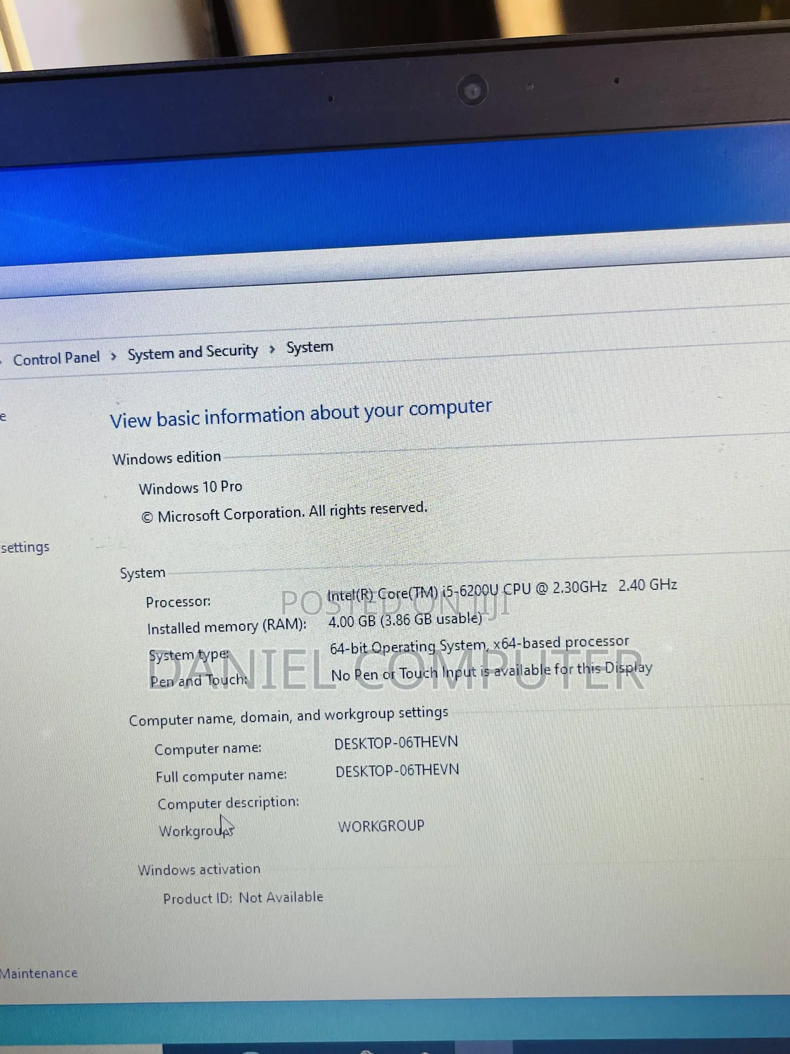 Laptop Lenovo ThinkPad T470 4GB Intel Core i5 HDD 500GB