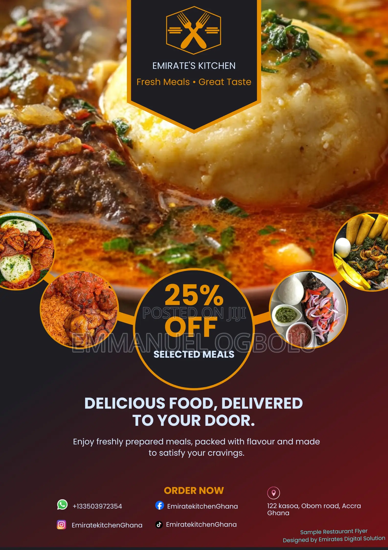 Professional Restaurant Flyers Social Media Content0