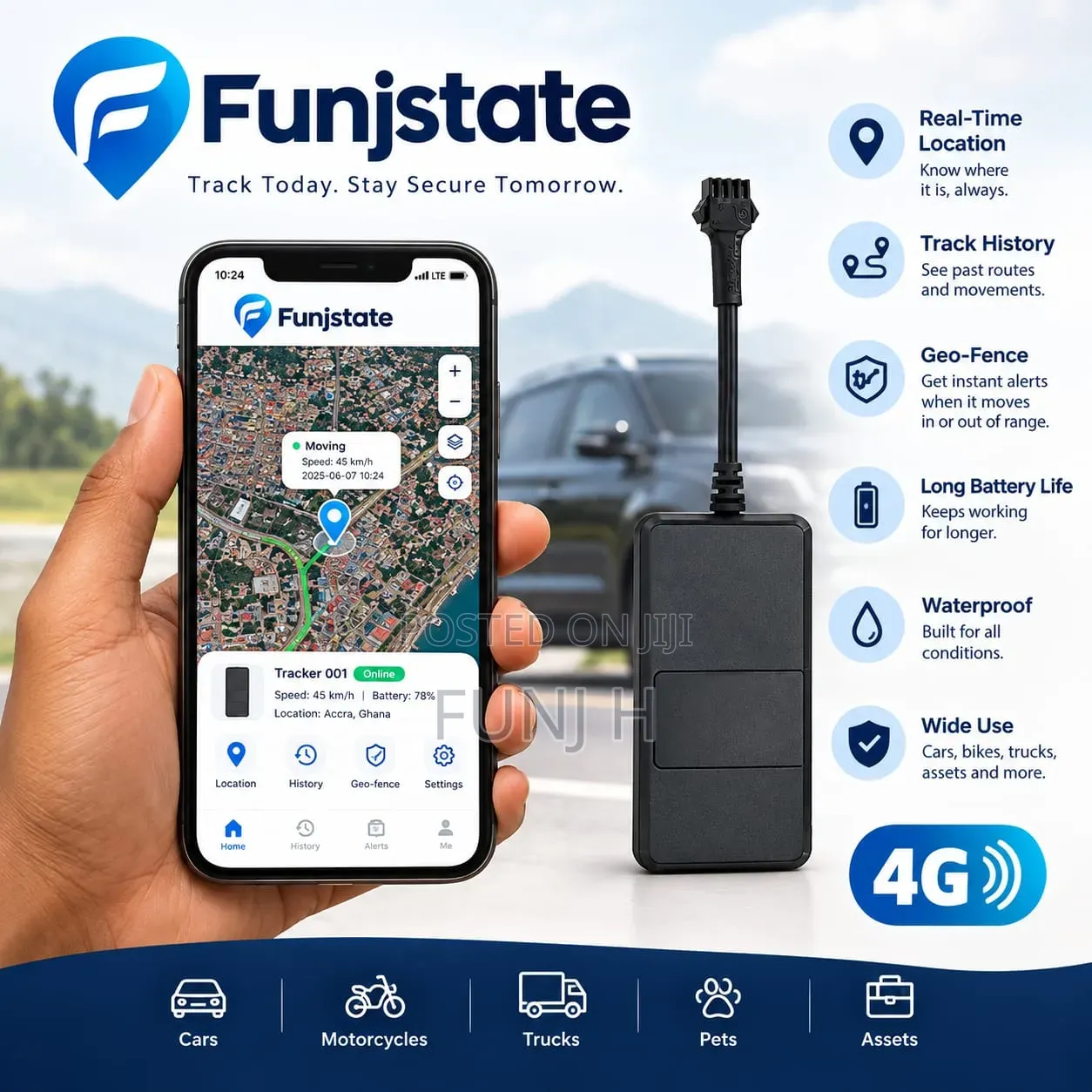 Original GPS Tracker for Cars and Motorcycles