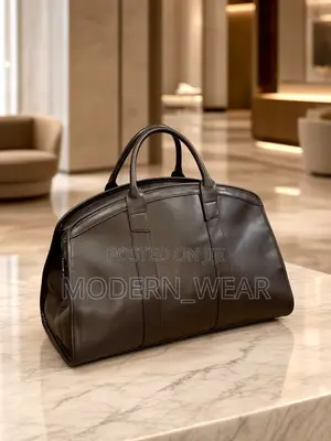 Solid Leather Mid Size Duffle Bags