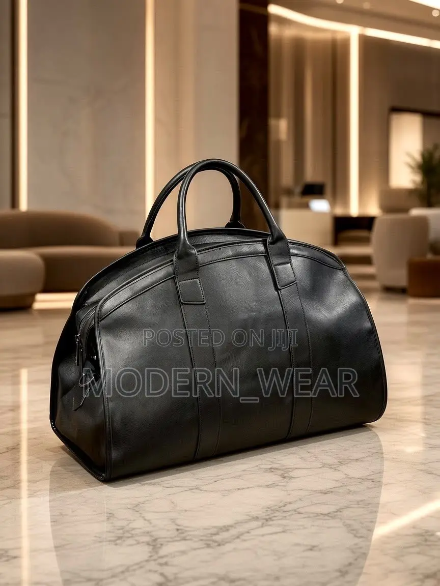 Solid Leather Mid Size Duffle Bags