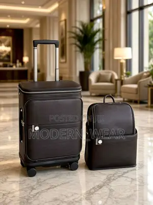 Genuine Leather Executive Travel Set Suitcase Size