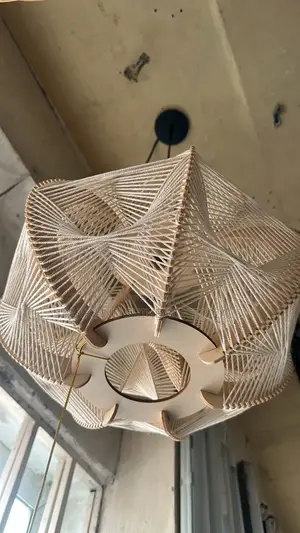 Wooden Weave Pendant Light