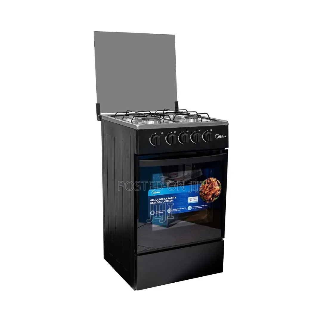 Midea 4 Burner Gas Cooker Black Mirror