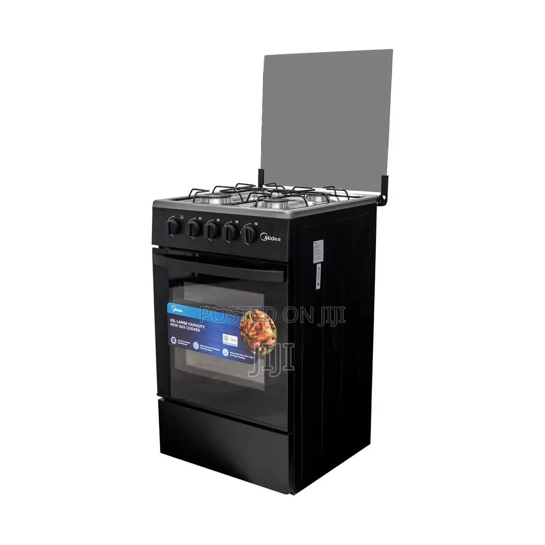 Midea 4 Burner Gas Cooker Black Mirror