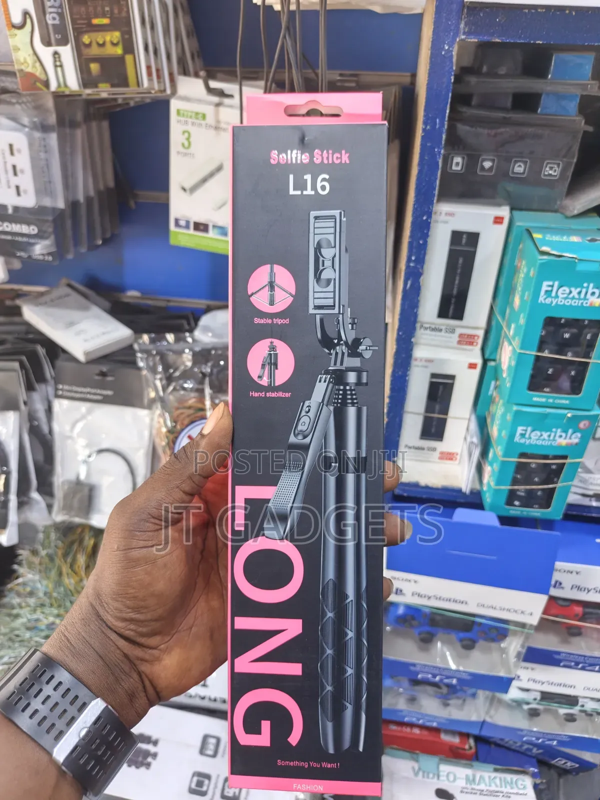L16 Long Selfie Stick + Wireless Remote + Tripod