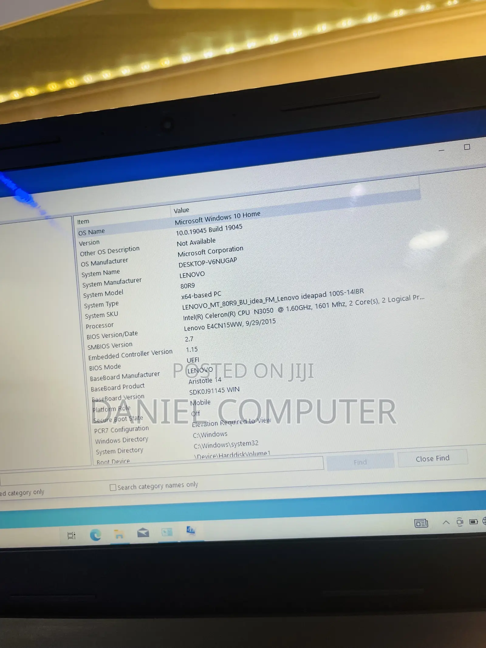 Laptop Lenovo IdeaPad 100 2GB Intel Celeron SSD 640GB