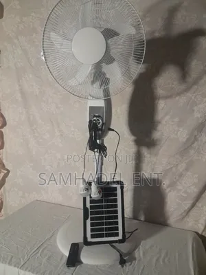 Rechargeable Solar/Electric Fan With Lights and Power Bank